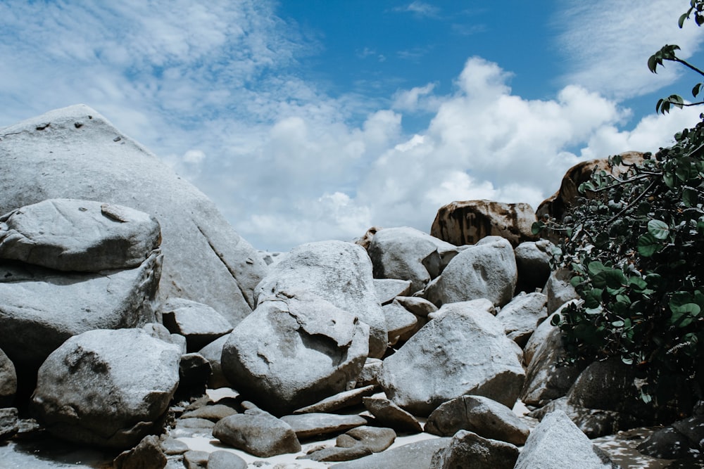 grey stacked stones and boulders at daytime