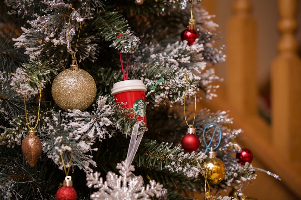 foco superficial del árbol de Navidad