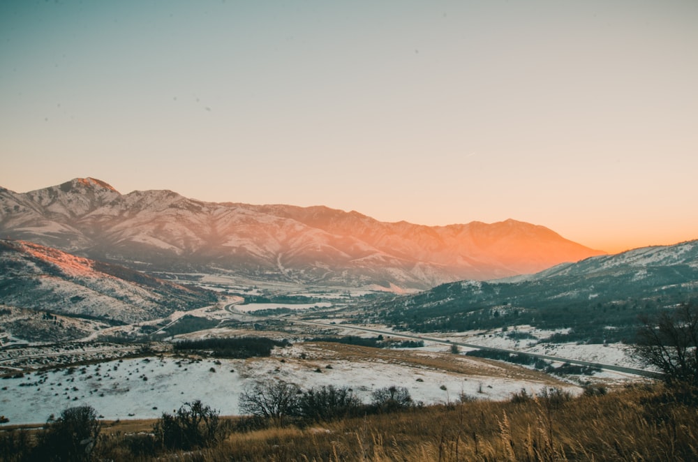 aerial photography of mountain with snow