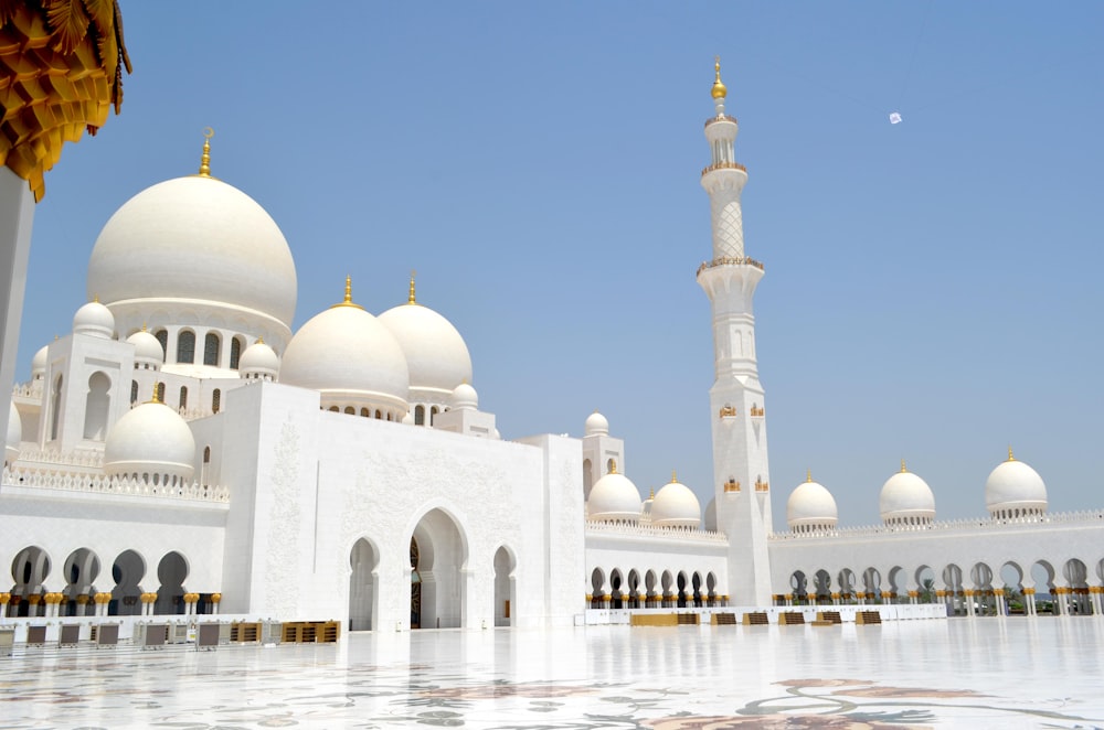 white mosque at daytime