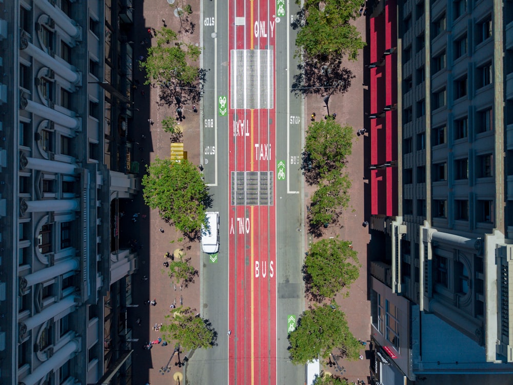 aerial photography of streets