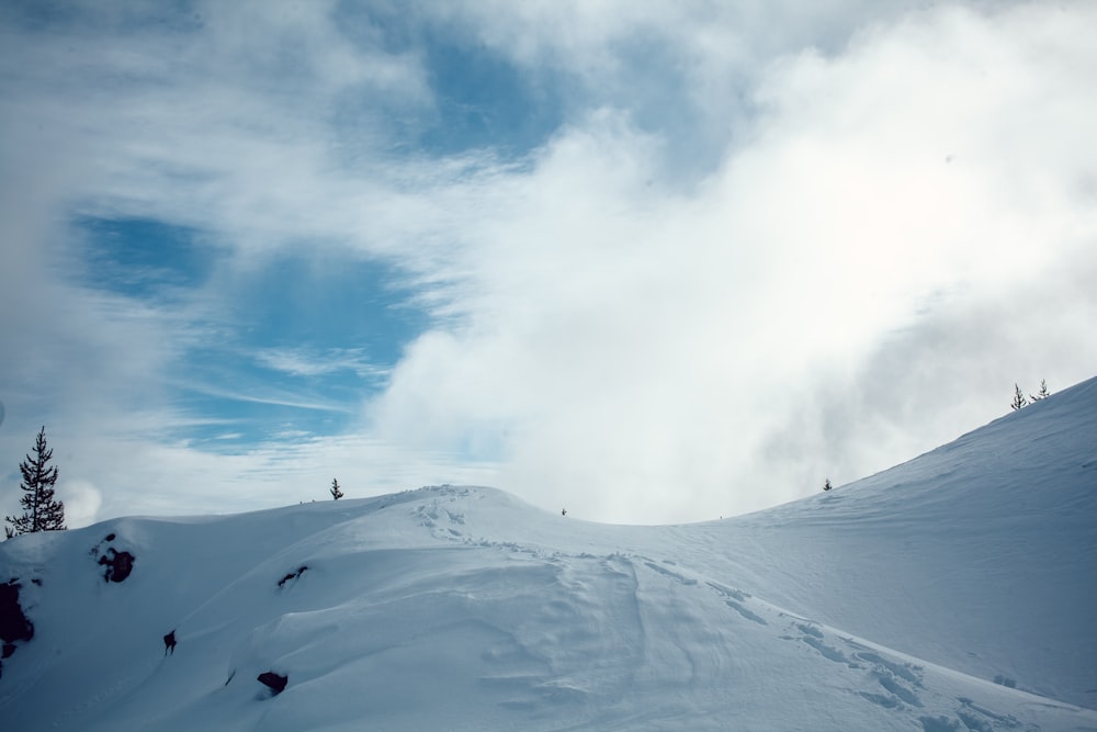 mountain covered with snow