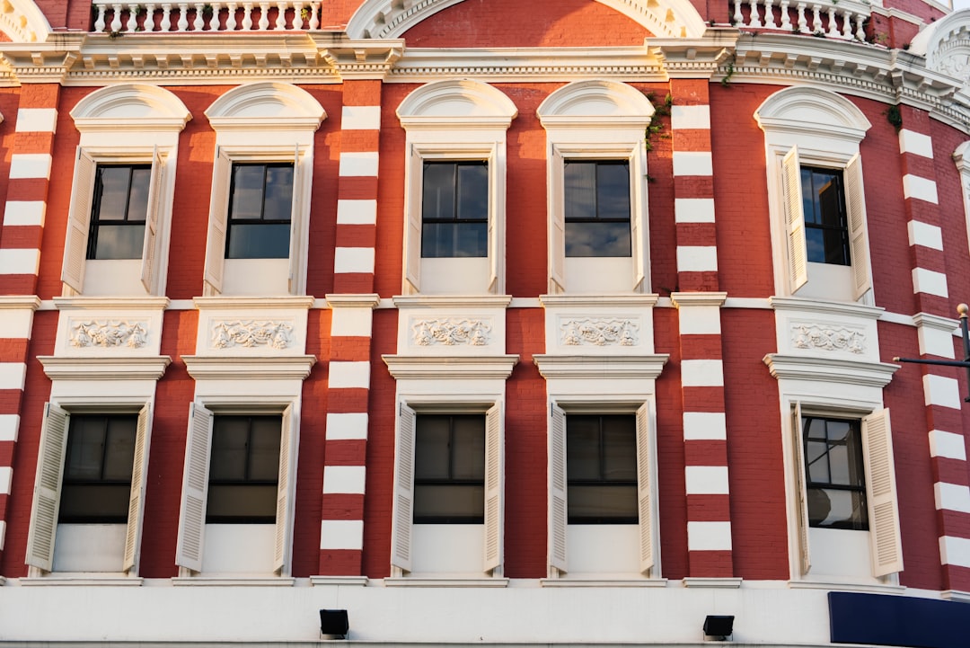 white and red structure