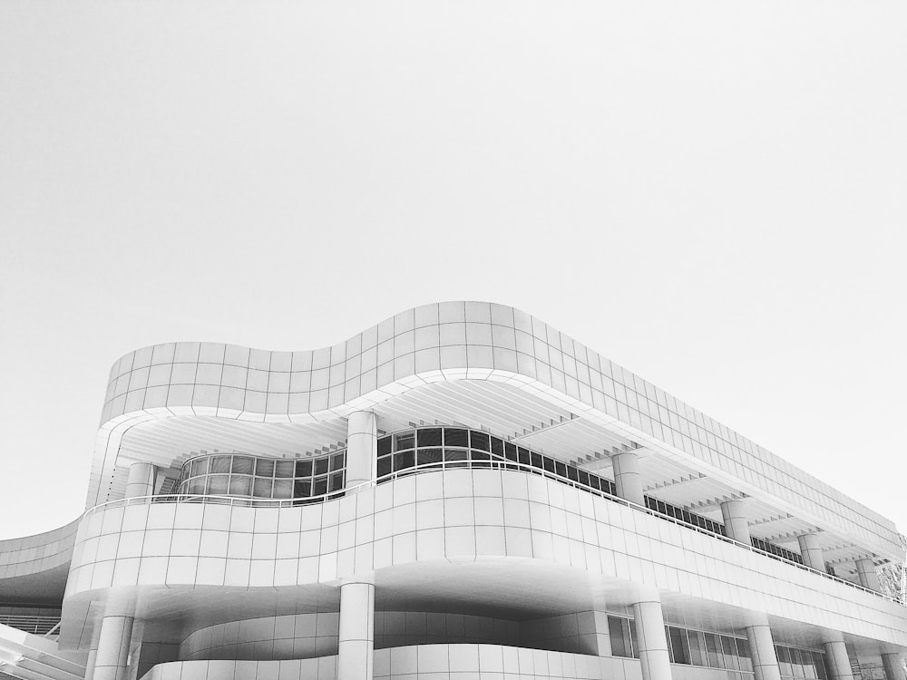 top view of white building