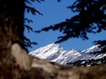 photo of snow covered mountain under clear blue sky