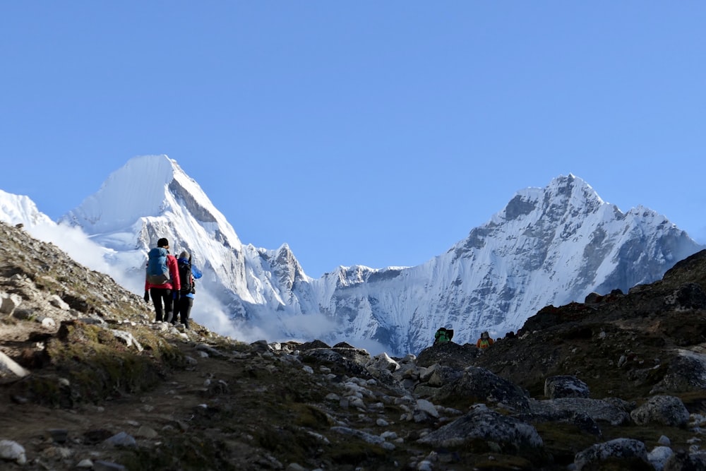 two person on mountain