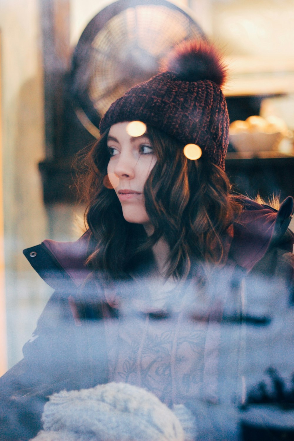 woman standing outside building