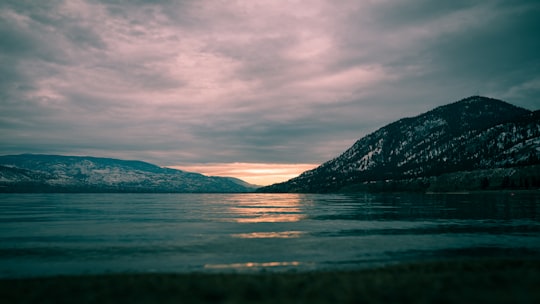 landscape photography of mountain under cloudy sky in Penticton Canada