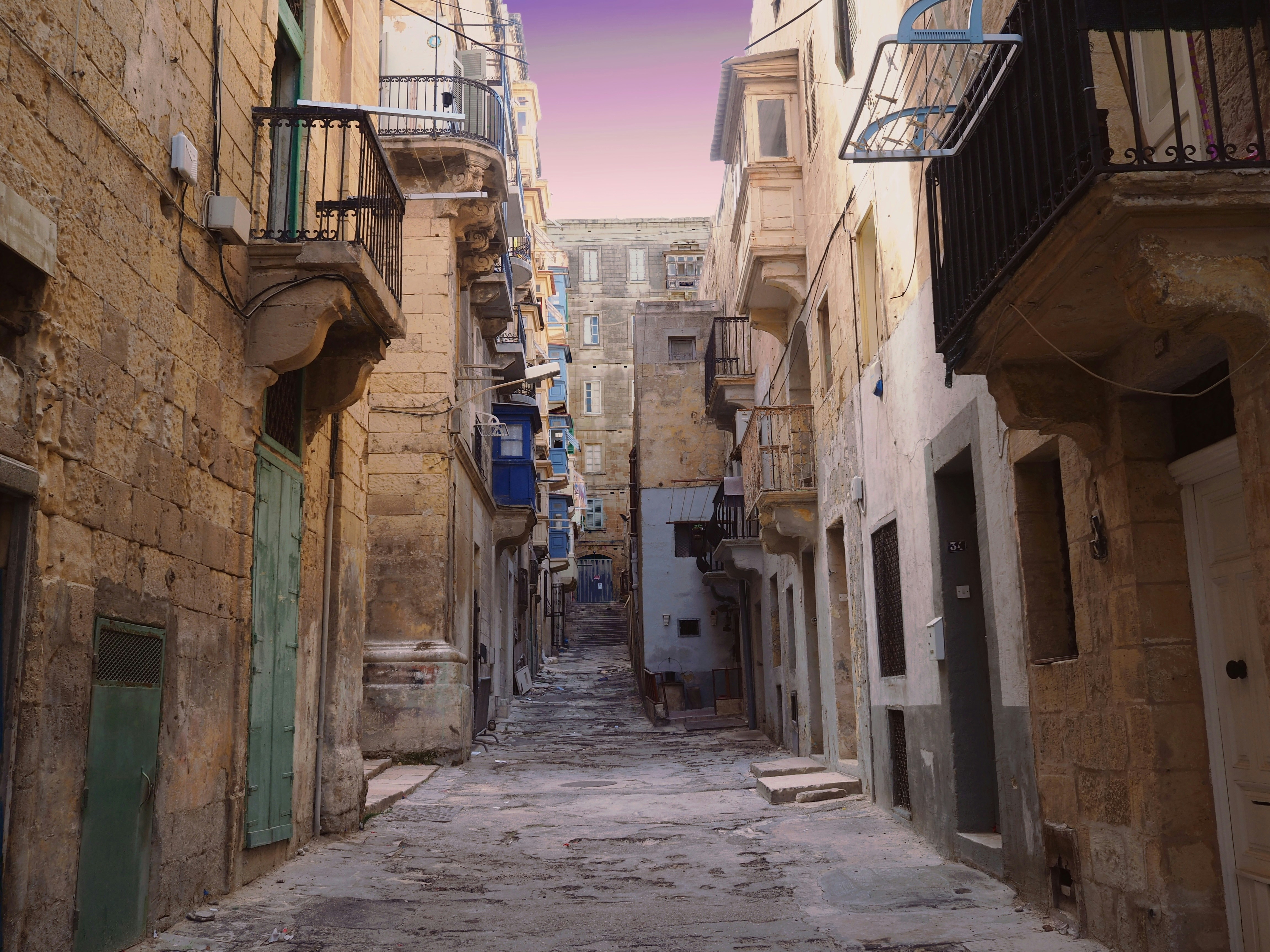 One of the old, quaint Valletta narrow roads.