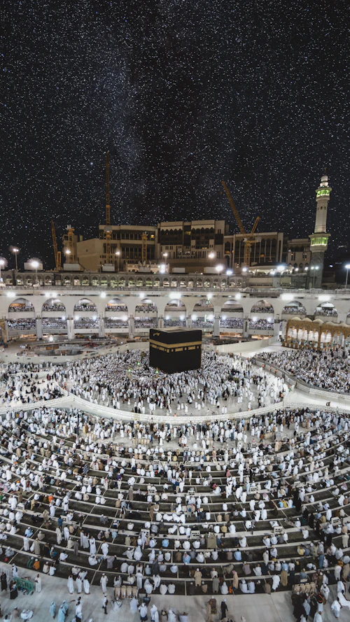 The Kaaba at Masjid al-Haram, Mecca