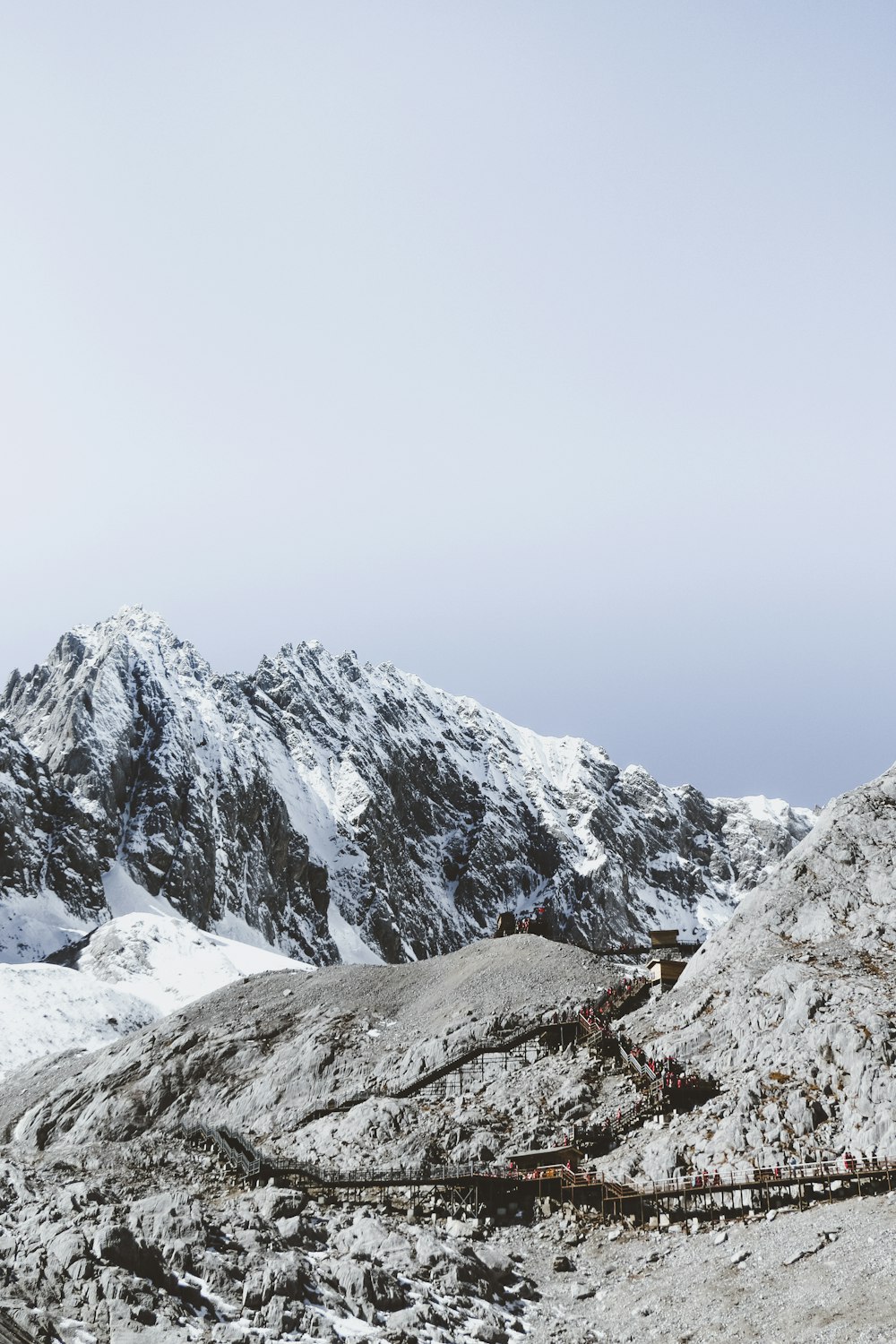 landscape photography of snow covered mountain