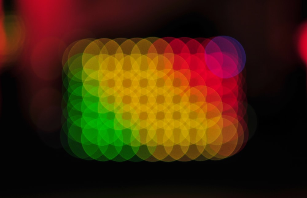 a blurry image of a multicolored light