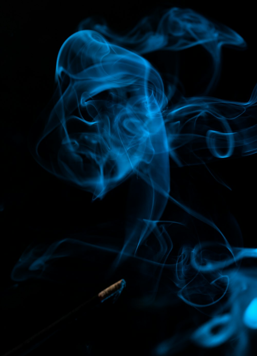 papier peint fumée bleue
