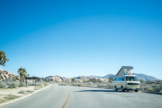 white van on road during daytime in Joshua Tree United States