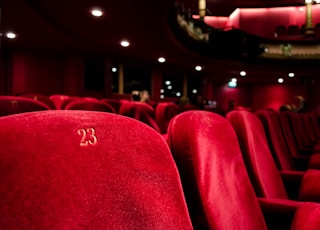 red cinema seat number 23