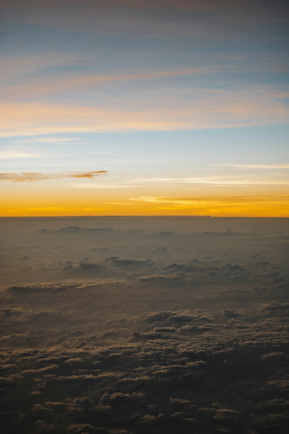 landscape photography of mist under sea clouds