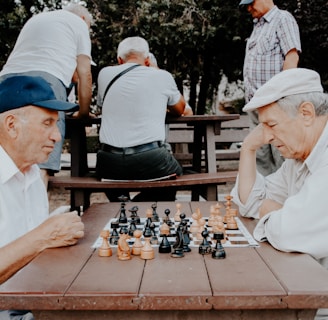 two men playing chess