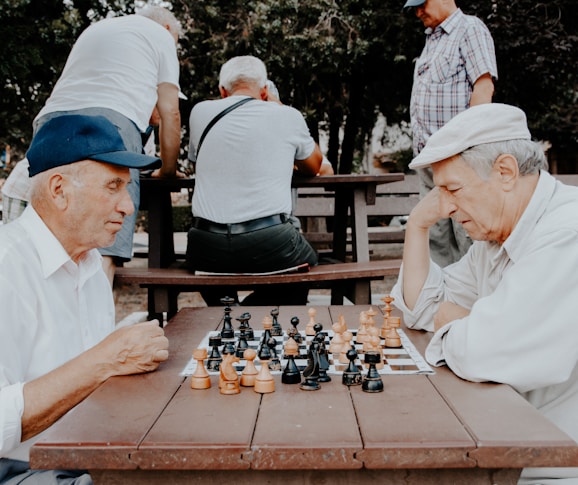 two men playing chess