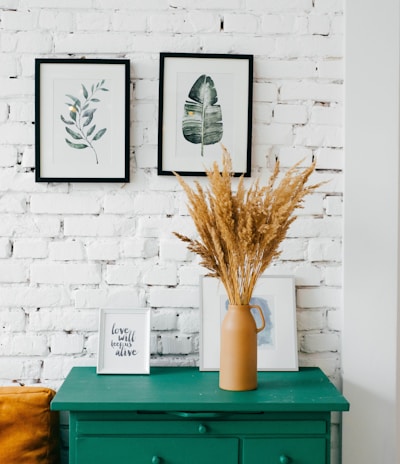 teal wooden drawer dresser