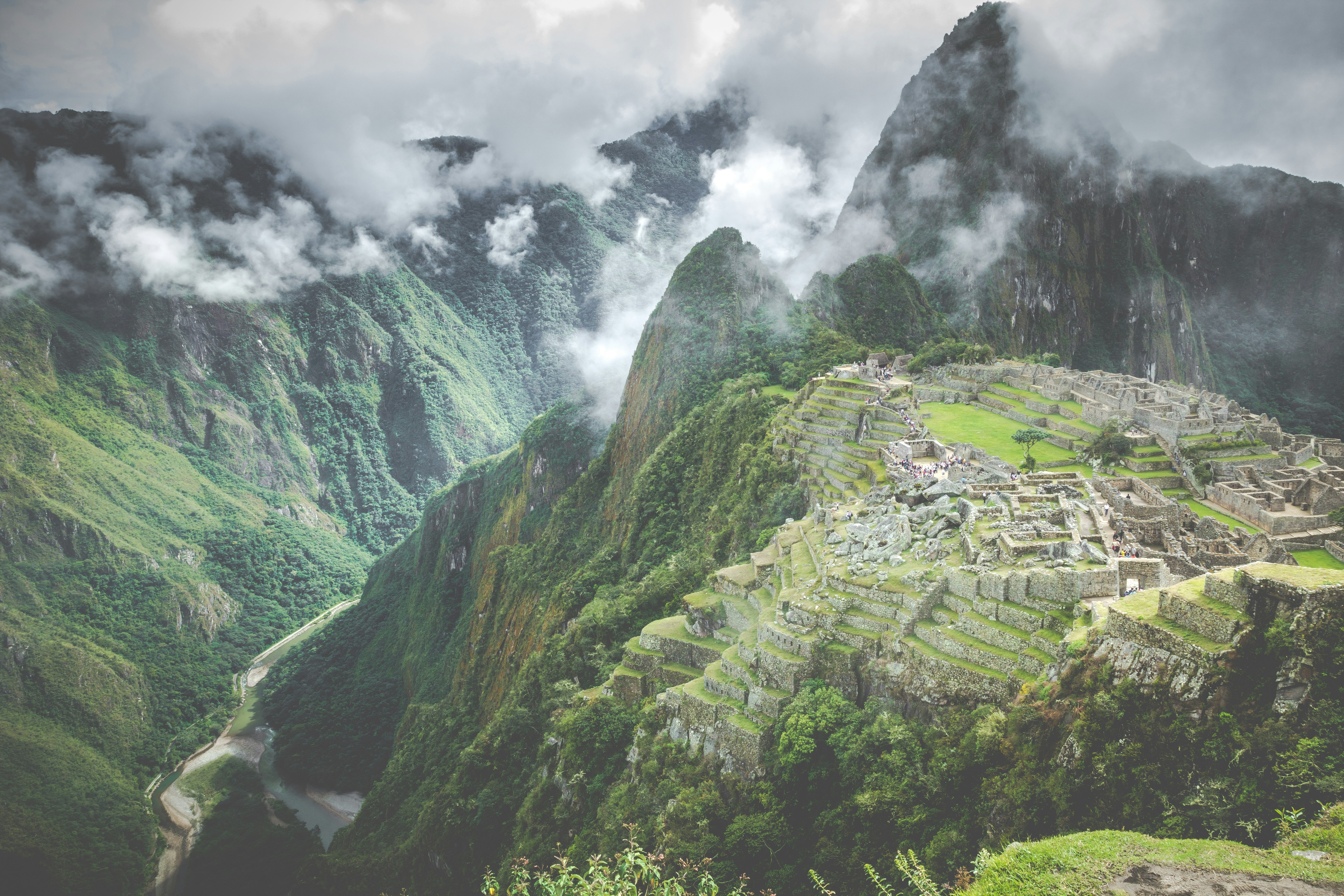 Machu Picchu, the ancient Inca city in Peru.