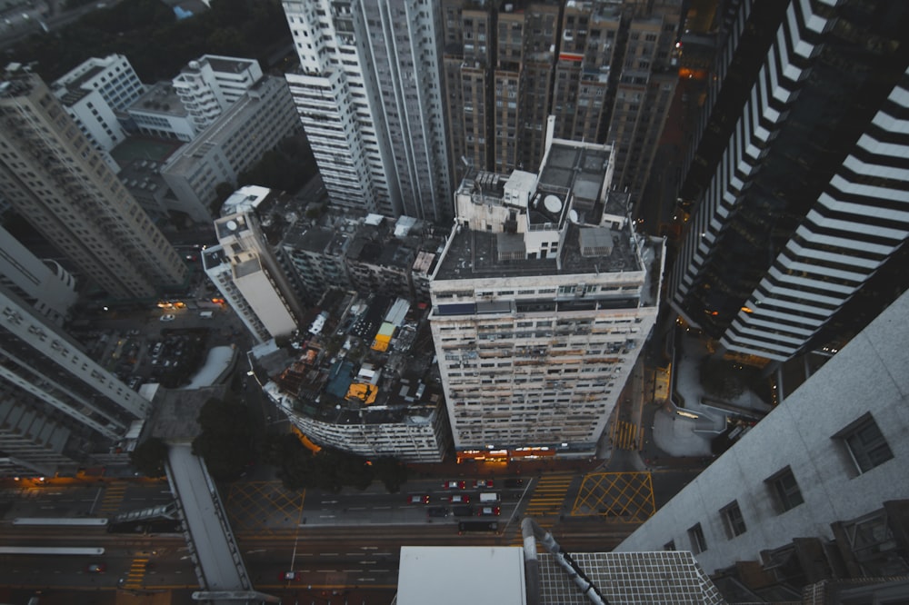 aerial photo of concrete building