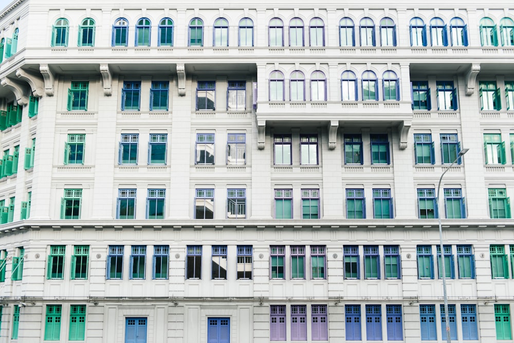 architectural photography of beige concrete building