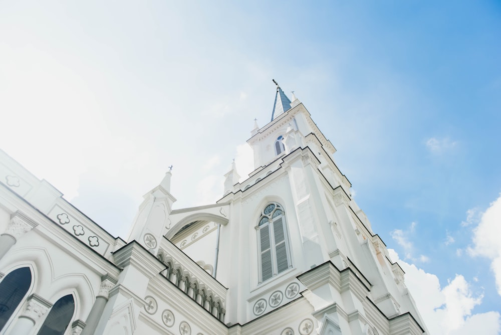 white concrete building under blue sky