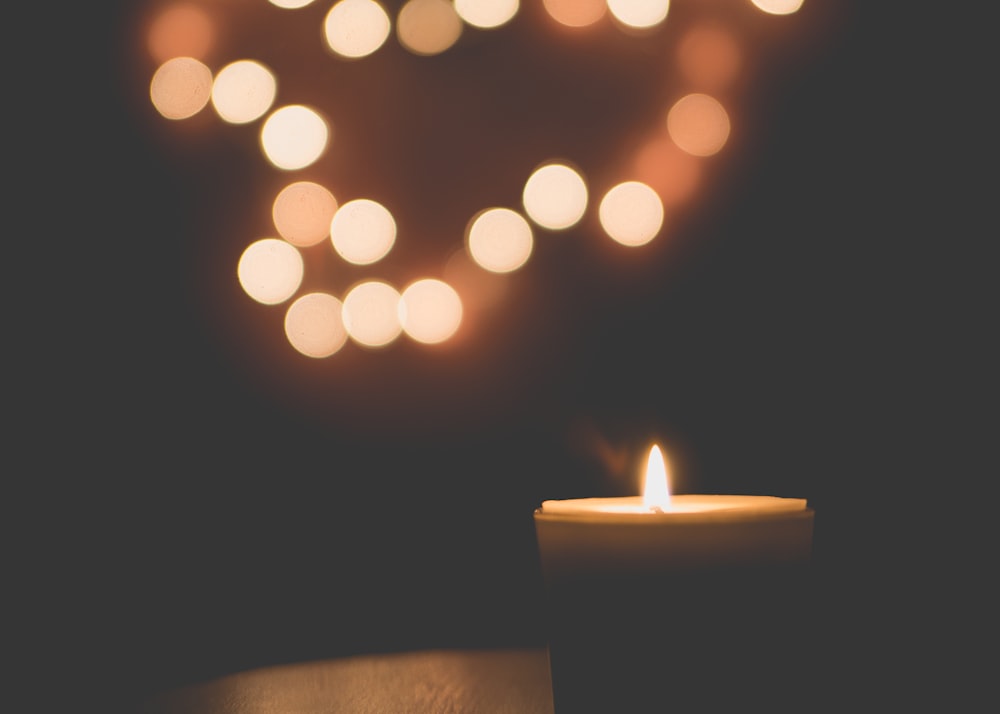 candle in bokeh effect