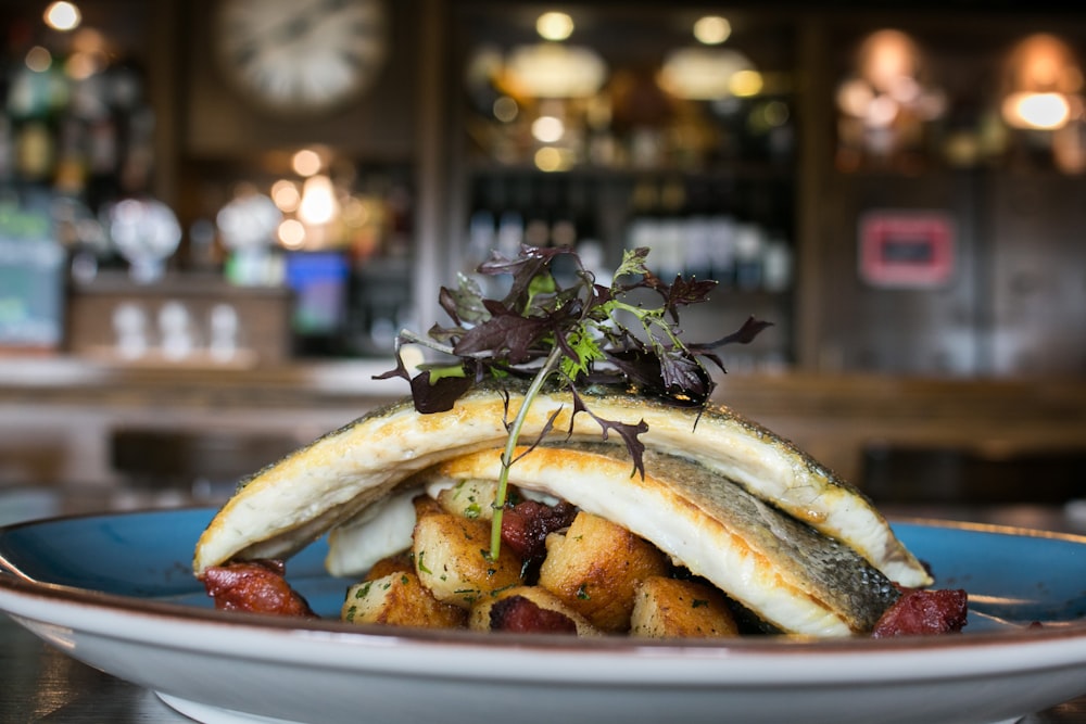 food photography of baked dish on plate