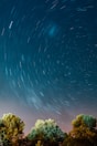 timelapse photo of stars