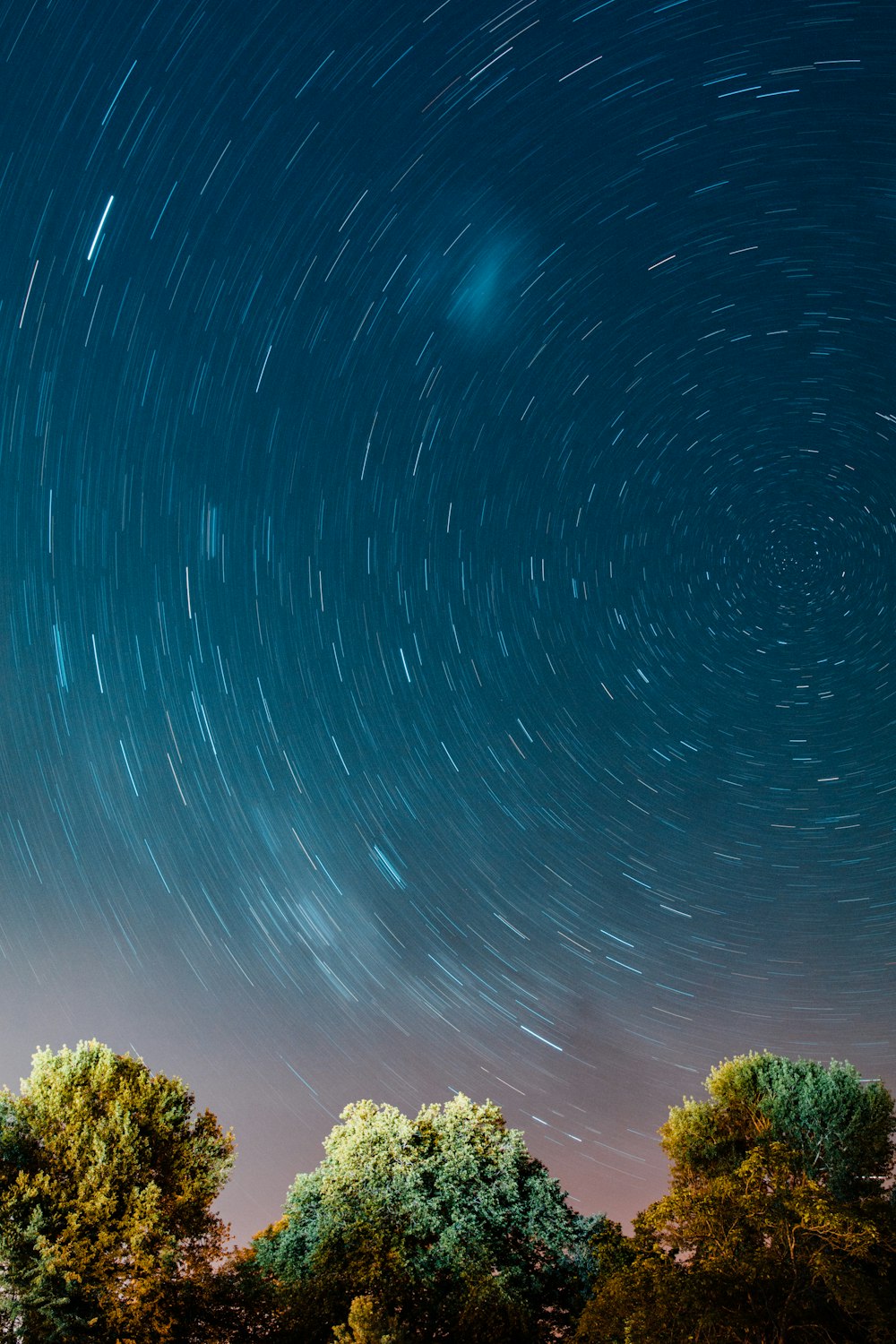 星のタイムラプス写真