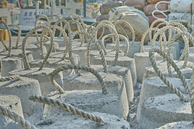 Detailed view of weight distribution measurements on a contemporary maritime structure.