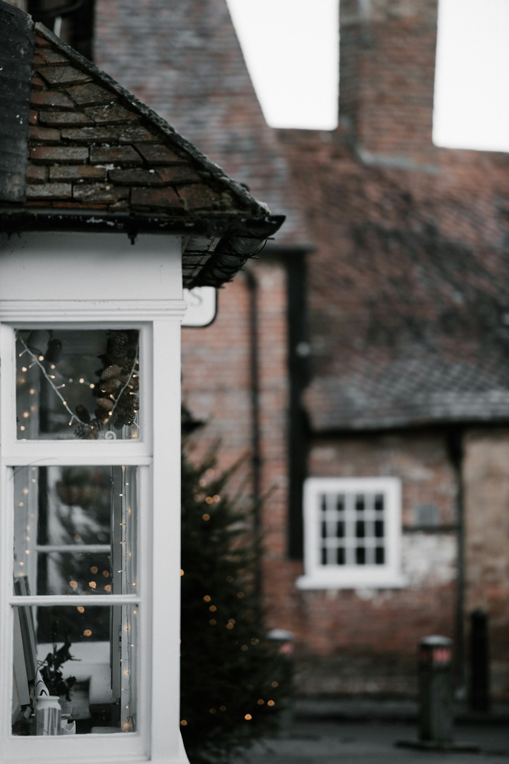 white and brown house]