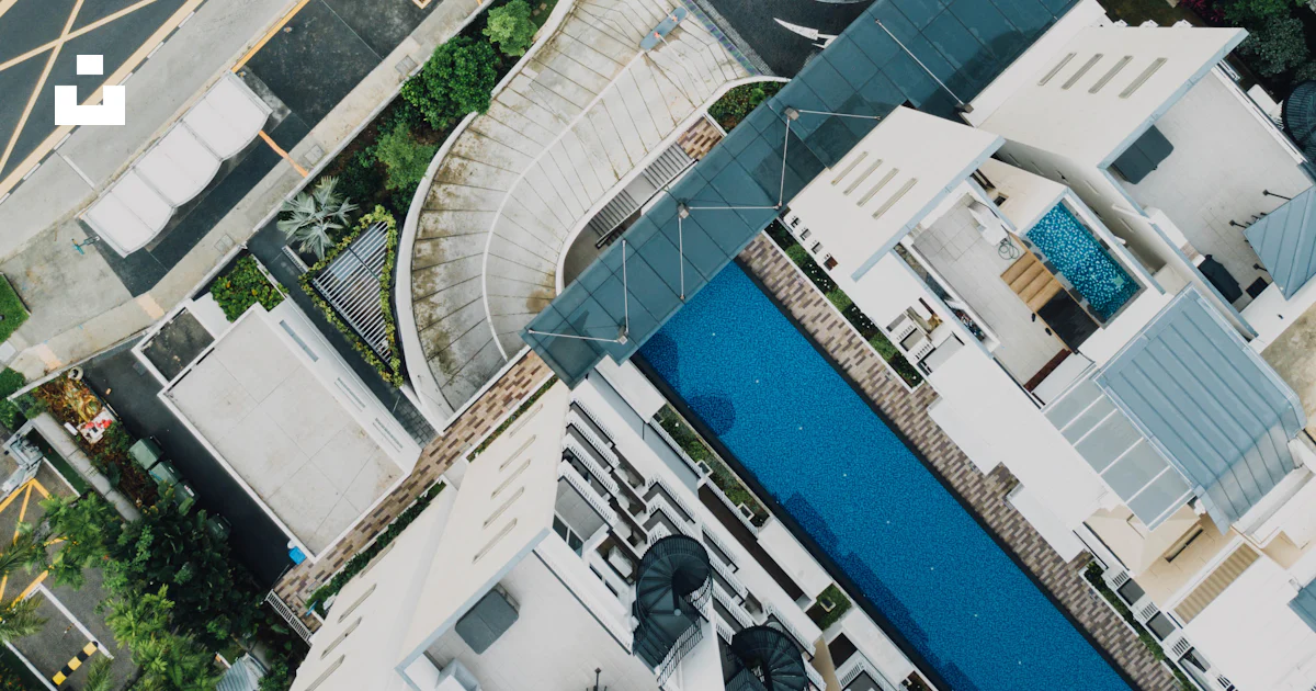Aerial photography of structures and road photo – Free Aerial view ...