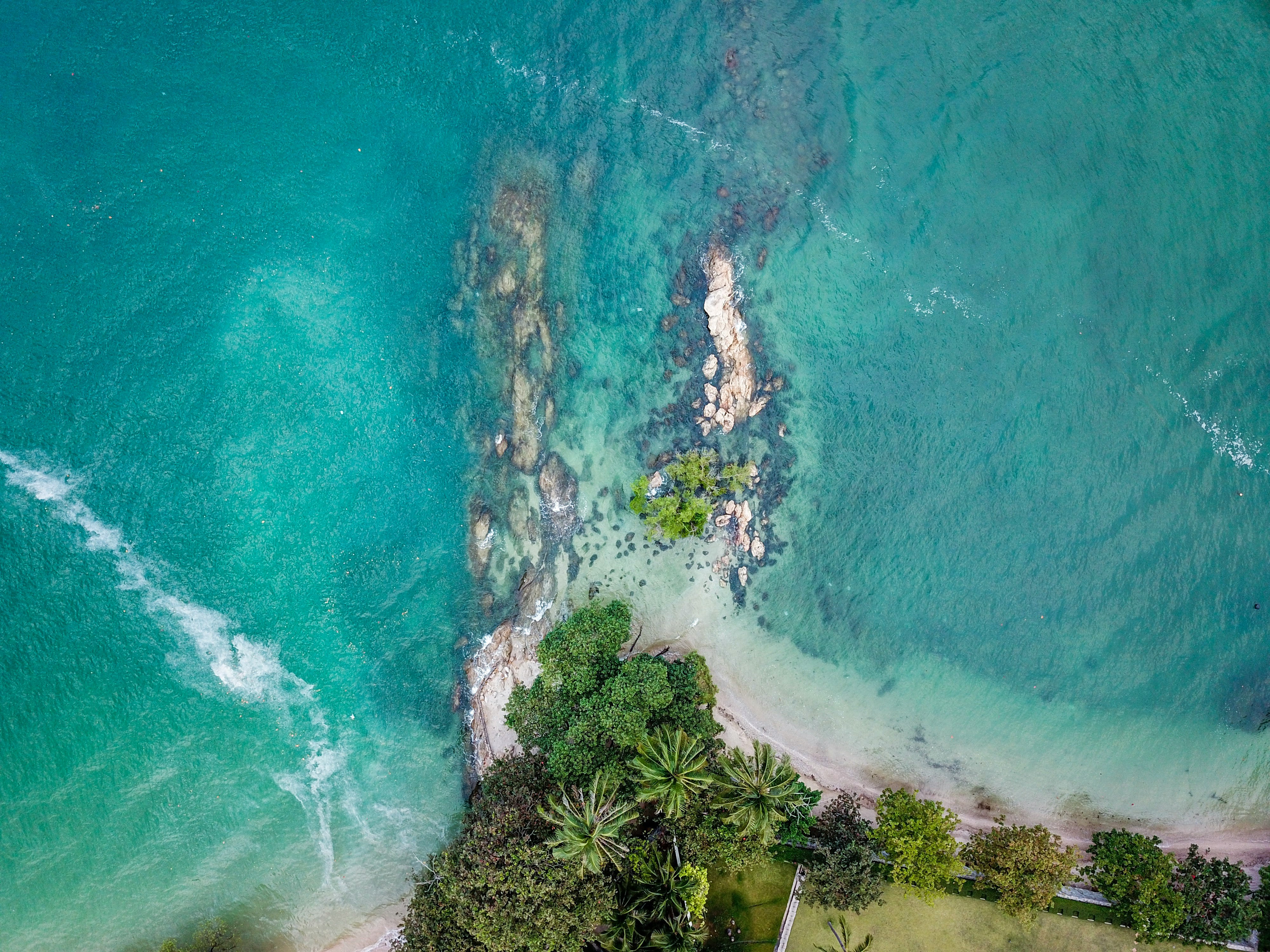 aerial photography of island