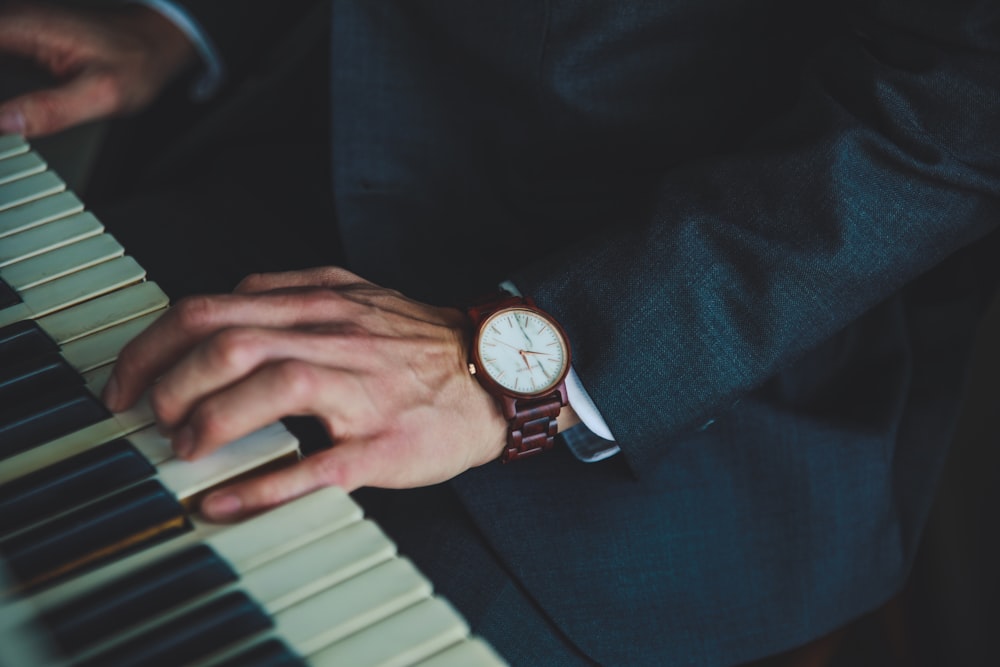 man playing piano