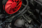 black CPU cooling system