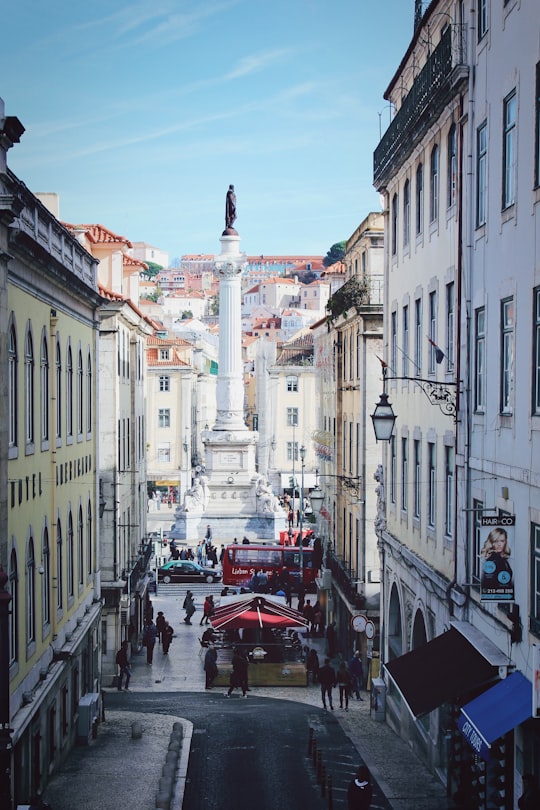 landscape photo of buildings in D. Pedro IV Statue Portugal