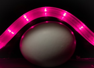 Close-up of a sleek, modern remote-controlled vibrating egg in soft lighting.