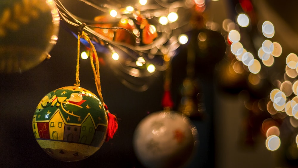 selective focus photo of Christmas bauble
