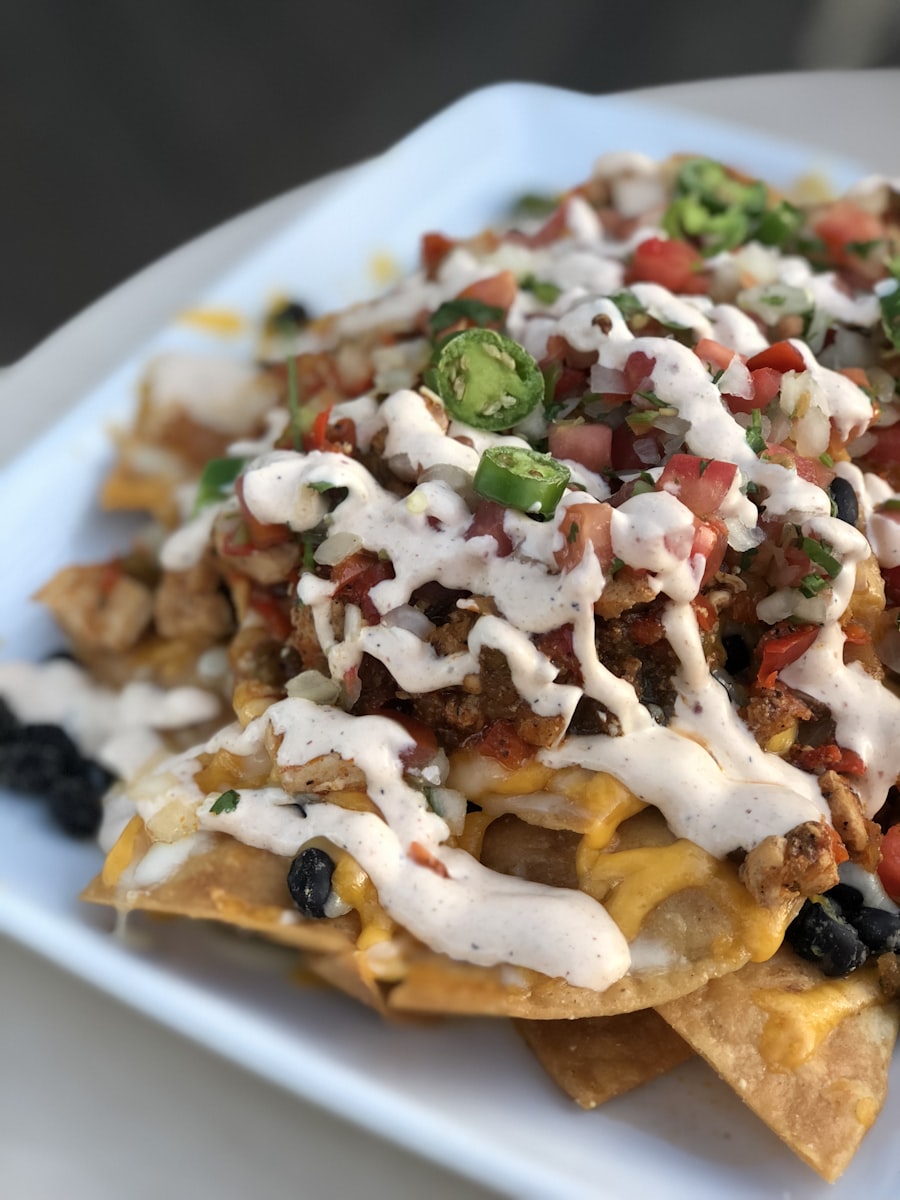 Loaded nachos platter
