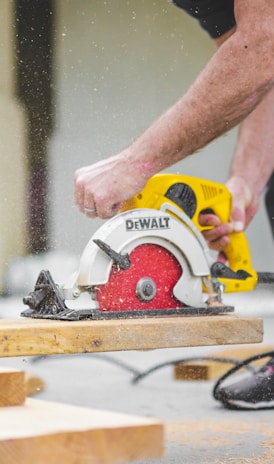using circular saw to cut frame for wall or cabinet