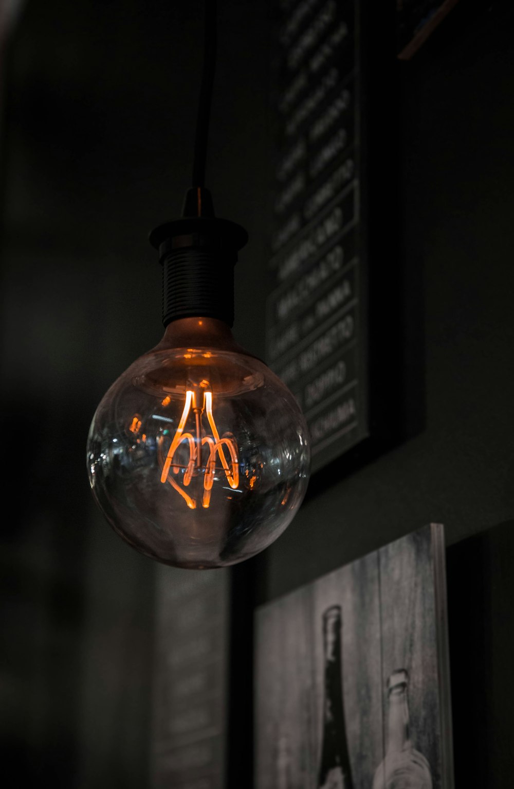 bulb with orange light