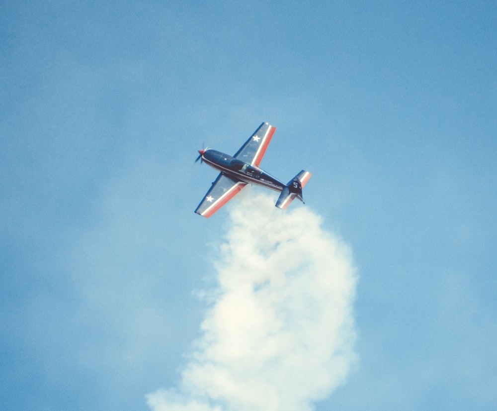 plane flying to the sky