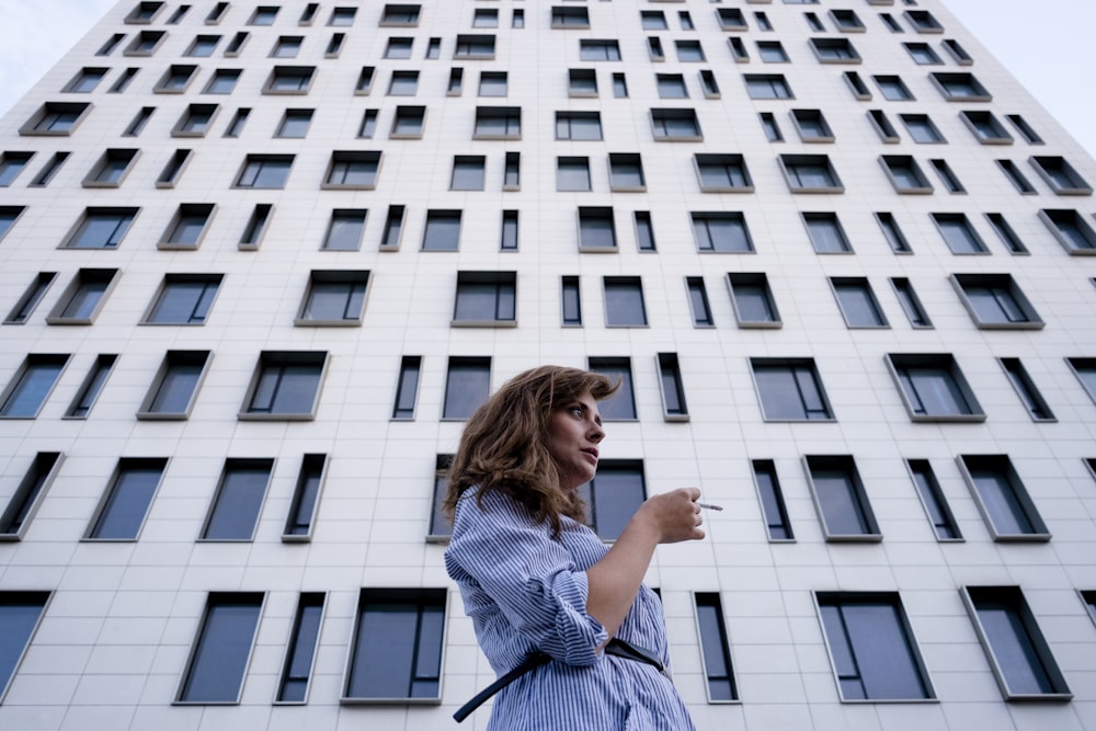 woman smoking a cigarette