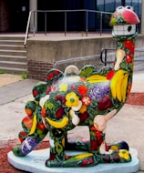 A friendly dinosaur with rounded shapes inviting coloring creativity.