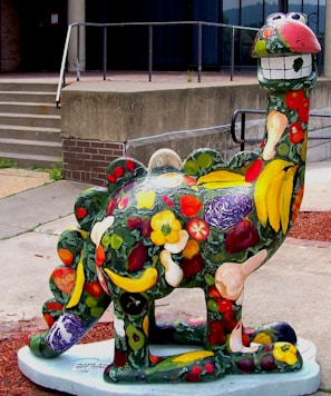 A friendly dinosaur with rounded shapes inviting coloring creativity.