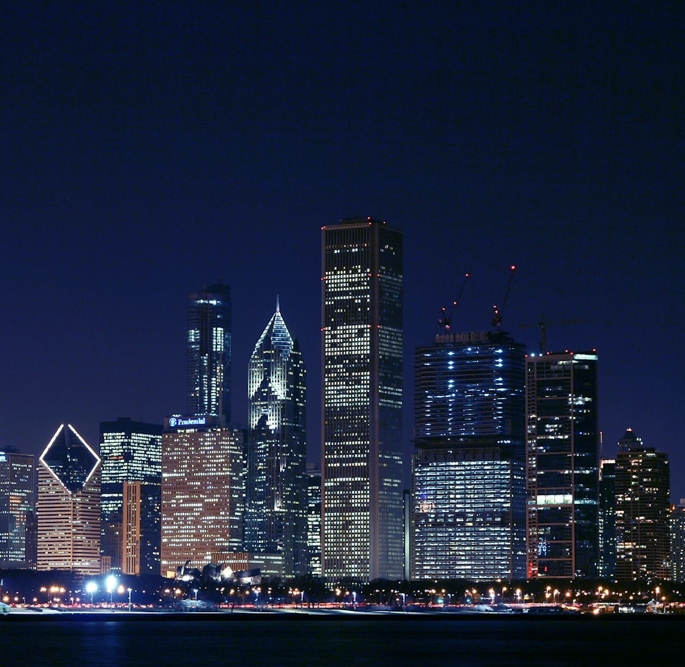 Chicago Night Skyline Pictures Download Free Images On
