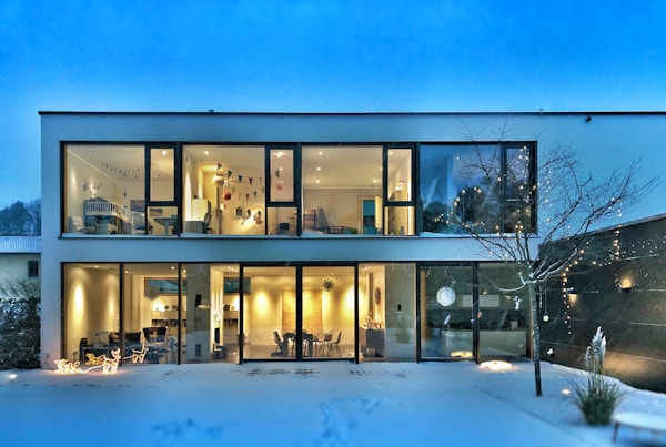 Warm open winter house. Modern Villa Bauhaus Styleby Stephan Bechert