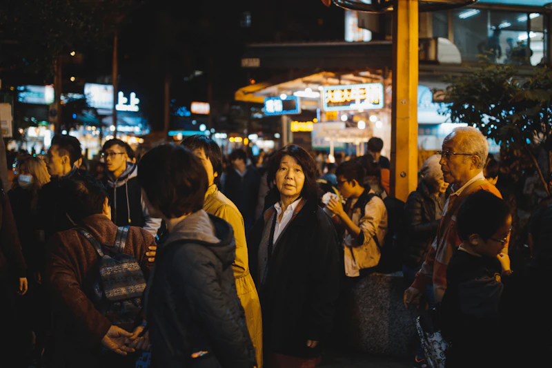 台北の夜市の賑わい
